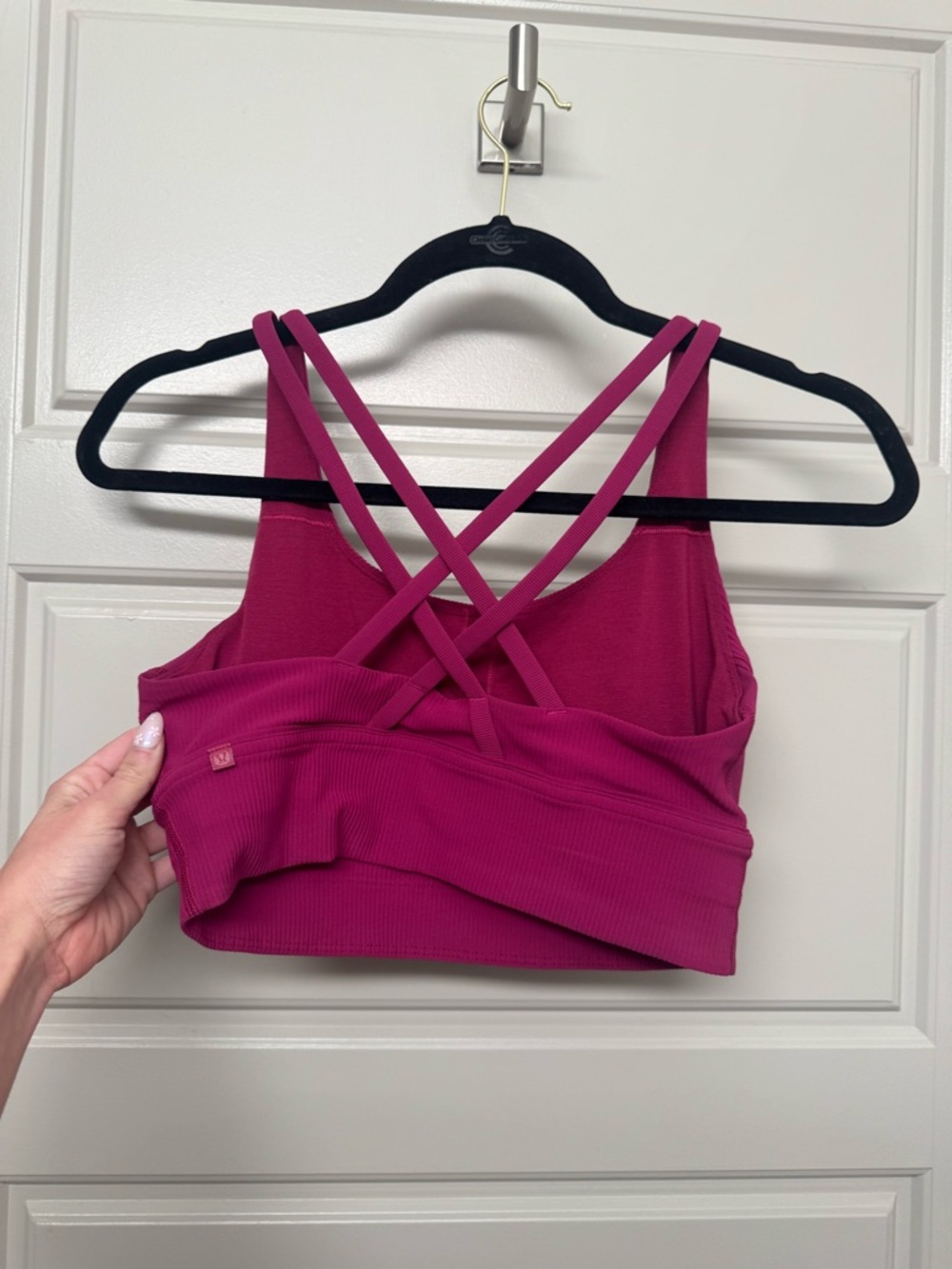 lululemon athletica Ribbed Strappy Sports Bra - Fuchsia